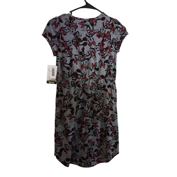 LuLaRoe Dress Girl's Size 12 Minnie Mouse Gray Cap Sleeve NEW - Picture 2 of 8